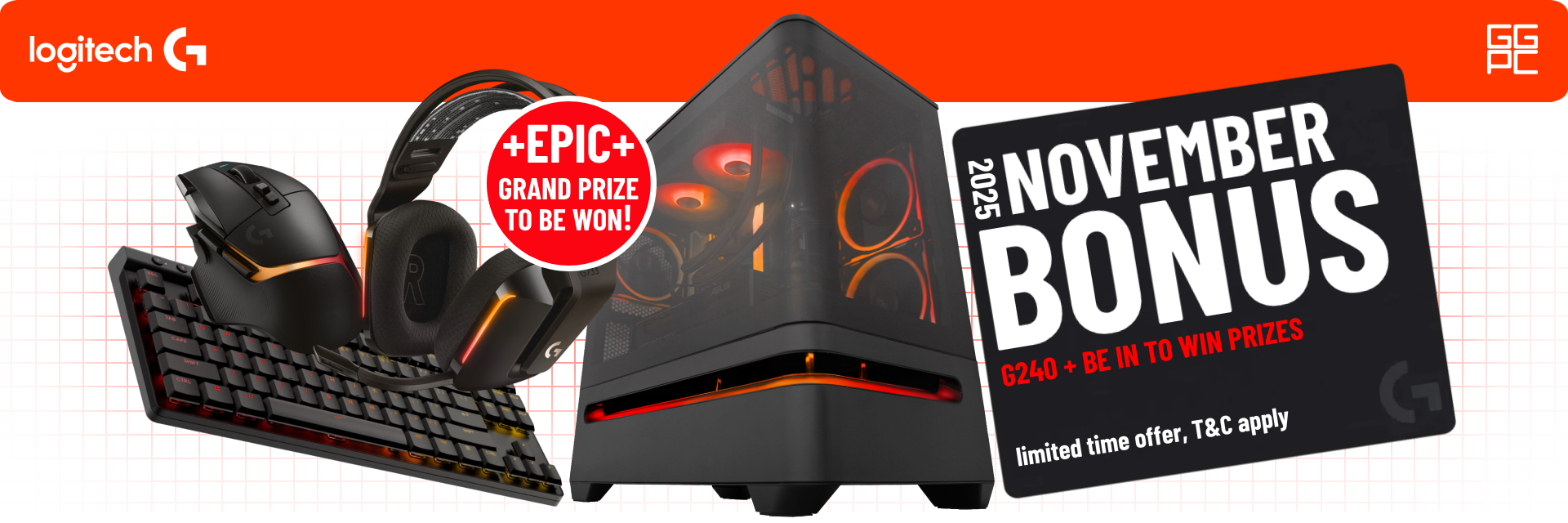 Picture of GGPC November Logitech G Gaming PC Bonus + Prize Event at PB Tech